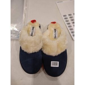Minnetonka Women's Chesney Slide Slippers Navy, 6M
